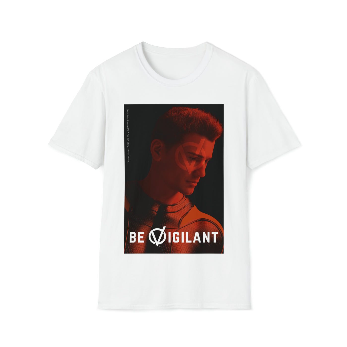 Red Mood + Slogan Agent John Arrowhawk T-Shirt
