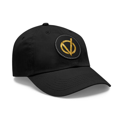 Circuit V Logo (Large) on Round Leather Patch Dad Hat