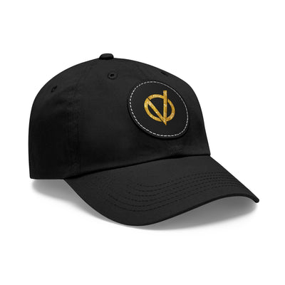 Circuit V Logo on Round Leather Patch Dad Hat