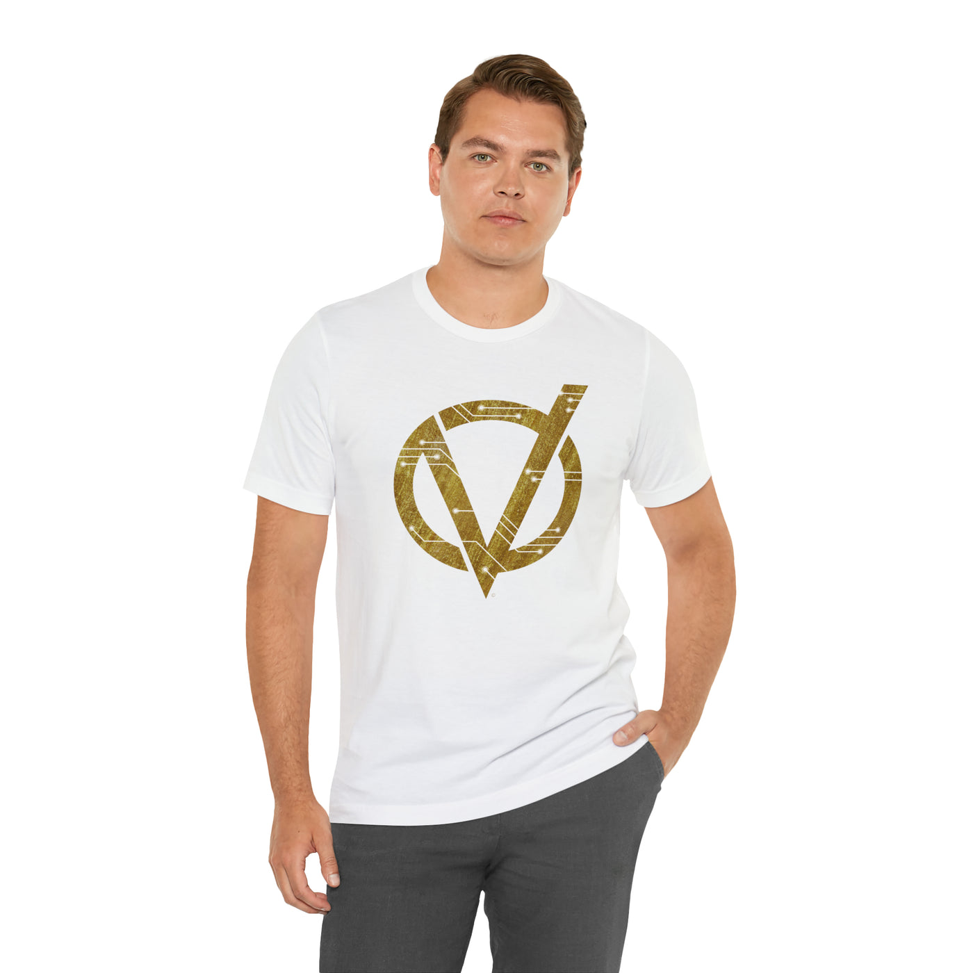 Circuit V Logo Soft Cotton Unisex Jersey Short Sleeve Tee