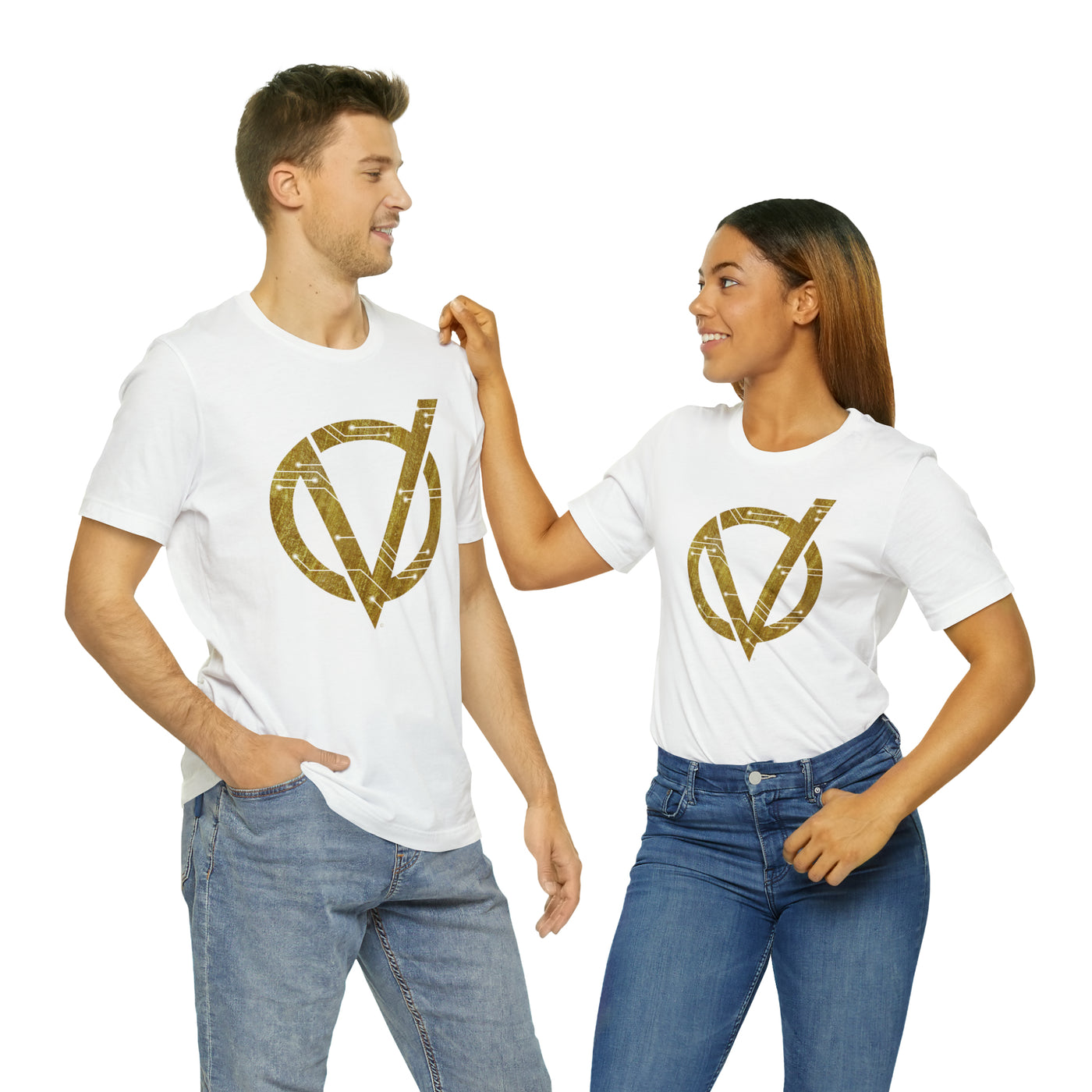 Circuit V Logo Soft Cotton Unisex Jersey Short Sleeve Tee