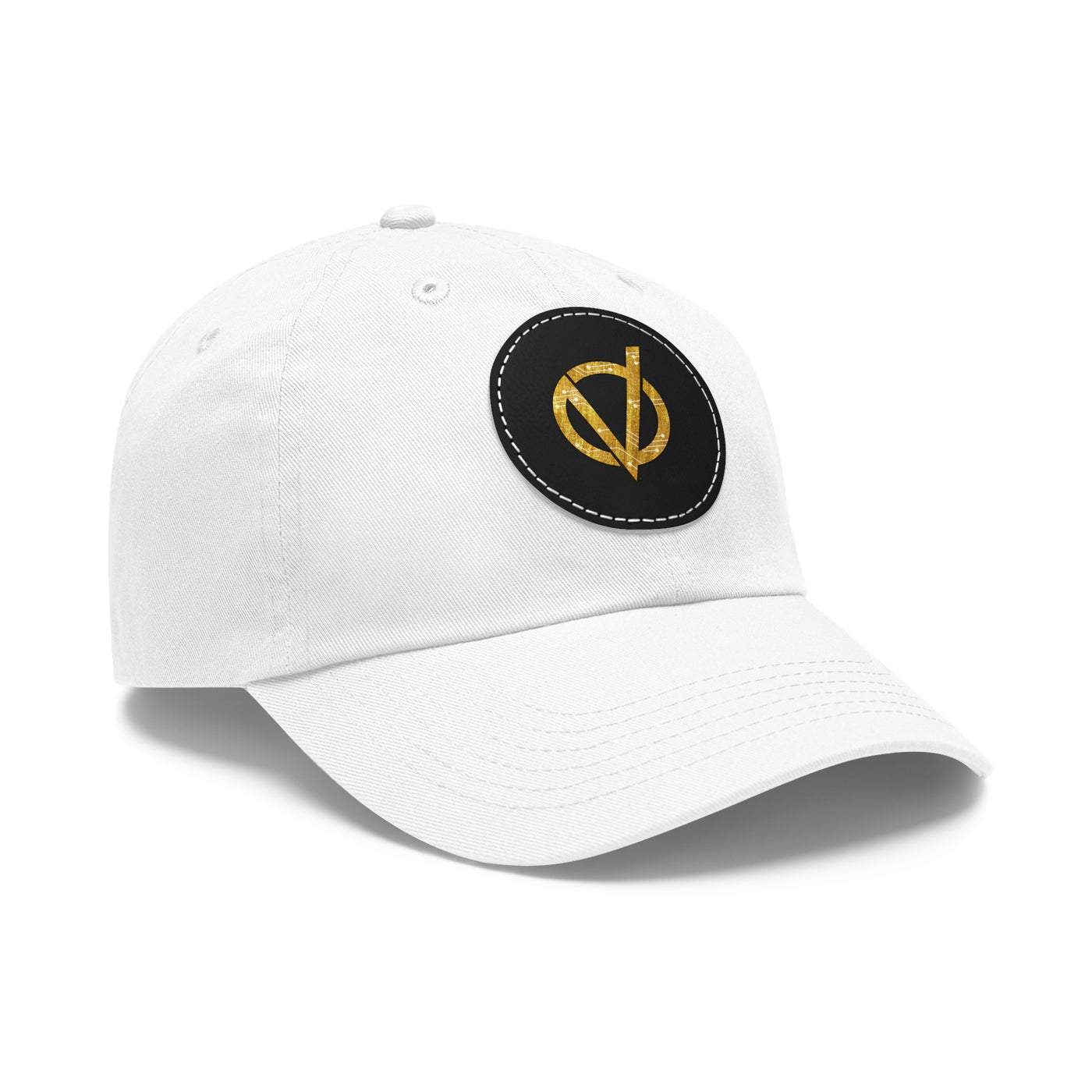 Circuit V Logo on Round Leather Patch Dad Hat